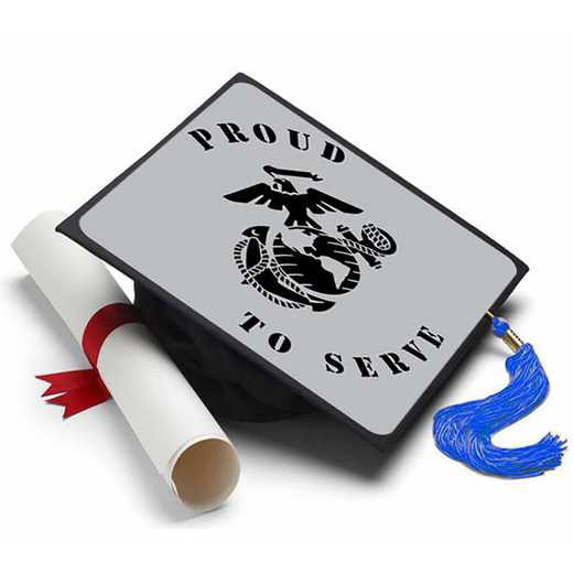 MARINESSERVE: Marines - Proud to Serve Grad Cap Tassel Topper